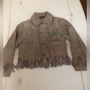 Ranchwear Childs leather fringed leather jacket.EUC
